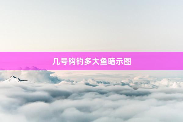 几号钩钓多大鱼暗示图
