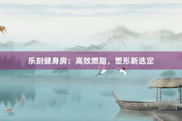 乐刻健身房：高效燃脂，塑形新选定